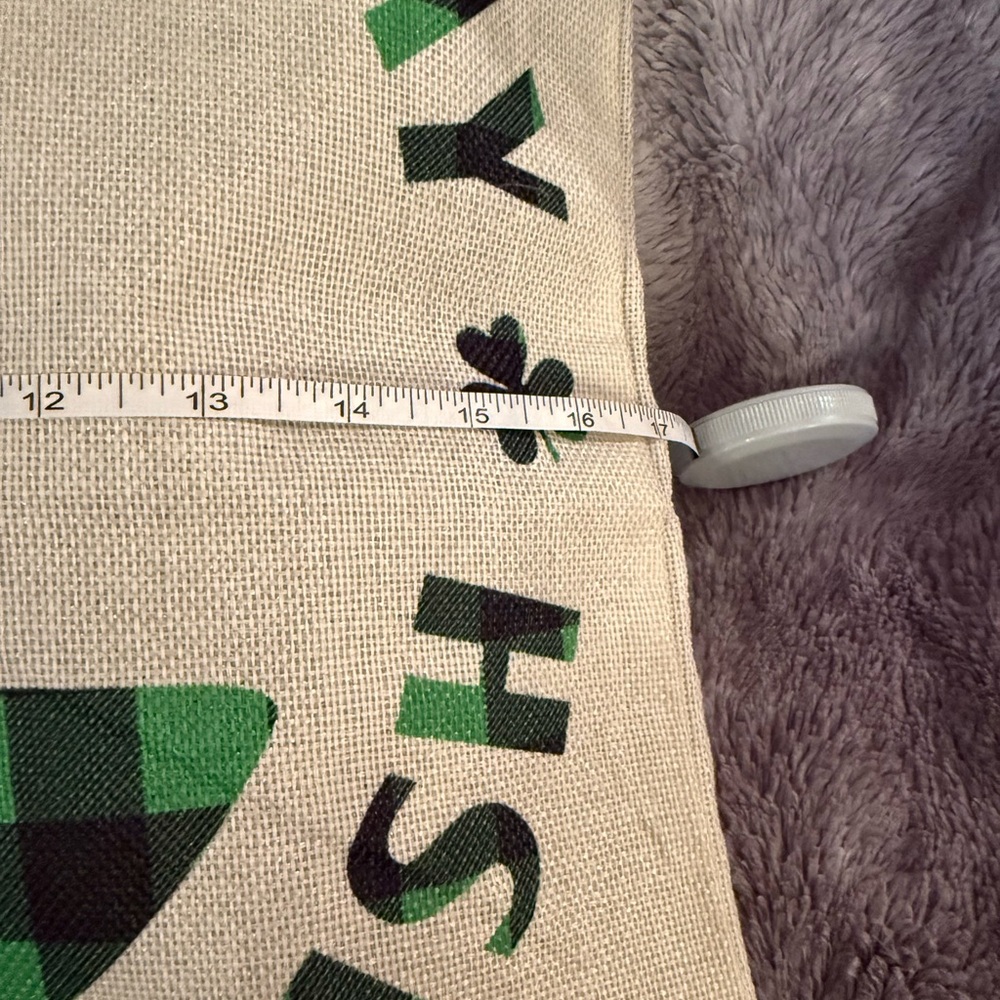 St. Patrick's Day Green Plaid Pillow Cover - Picture 6 of 7